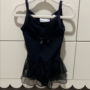 Freestyle Danskin Black Ballet Ballerina Leotard with Tulle Skirt